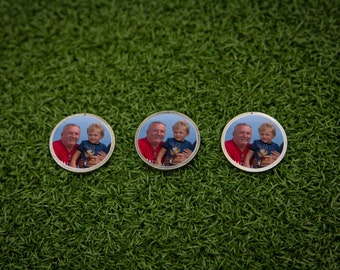 Custom Photo Golf Ball Marker Set - 3 Pack