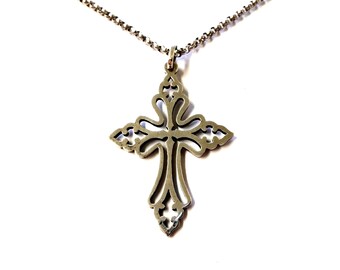 Retired James Avery Sterling Silver Cross Necklace