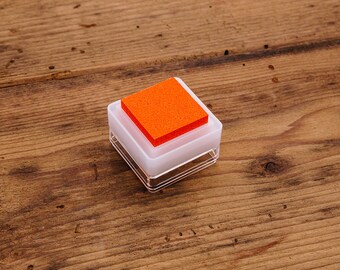 Orange Stamp Ink Pad - Mini Cube