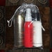 100 Qty 5" x 8" Double Drawstring Clear Poly Plastic Bags 2MIL Reusable/Durable