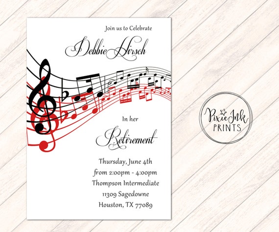 Music Note Invitations 10