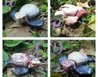 Hand carved soapstone turtle, animal spirit guide, totem animal, tortoise stone