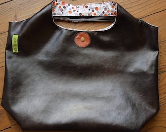 bag faux leather Brown/bubbles brown-orange-gray