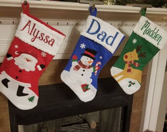 Personalized Christmas Stocking, Personalized Stockings, Sherpa Top,