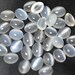 White Cat's Eye Moonstone 9X7mm Cabochons 4 Pieces