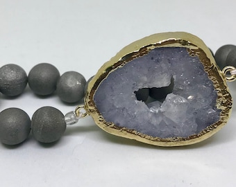 Gray Beaded Bracelet