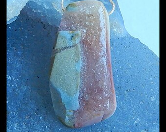 Drusy Morrisonite Jasper Pendant Bead,43x22x10mm,14.3g (P228)