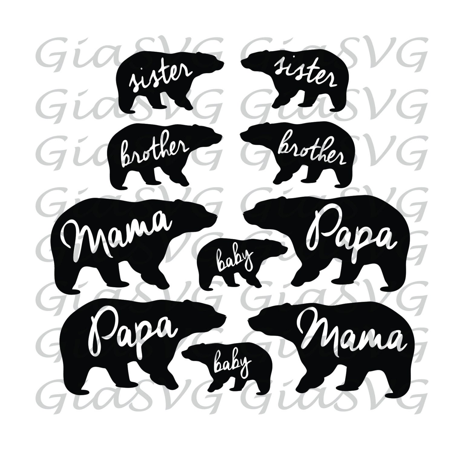 Free Free Papa Bear With Cubs Svg 6 SVG PNG EPS DXF File