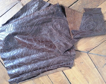 scarified leather brown
