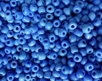 Seed beads 4mm 20g pale blue