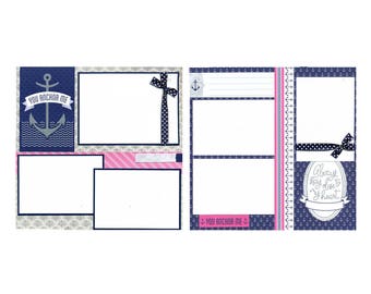 You Anchor Me - Premade Scrapbook Page Set