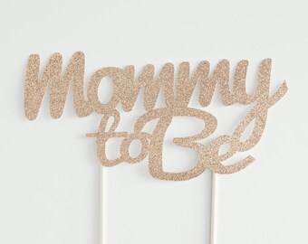 Mommy to be cake topper. Baby shower cake topper.