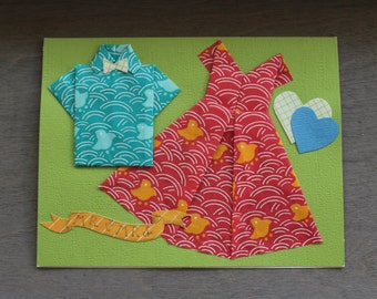 Mr. & Mrs. Origami card