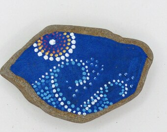 hand painted beach pebble