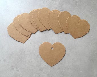 Set of 50 cardboard heart shape