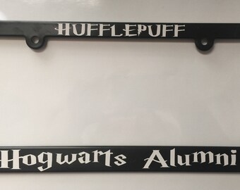 Hufflepuff Hogwarts Alumni Harry Potter License Plate Frame