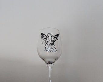 Tribal Fairy Custom Wine Glass