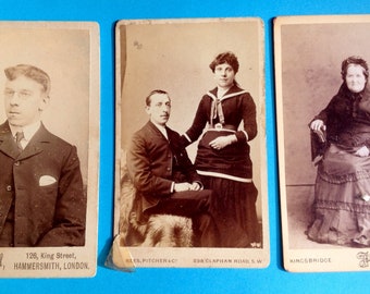 20 Vintage Victorian and Edwardian Cartes de Visite for Crafting/Scrapping