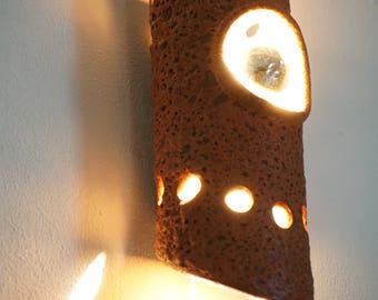 Retro Wall lamp vintage space age ceramic sconce