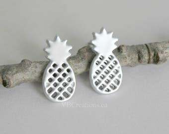 Pineapple Earrings - Pineapple Jewelry - Silver Pineapple - Gold Pineapple - Dainty - Small - Summer Earrings - Children Jewelry - Gift Idea