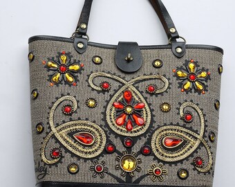 original 1960s ENID COLLINS USA designer bucket handbag