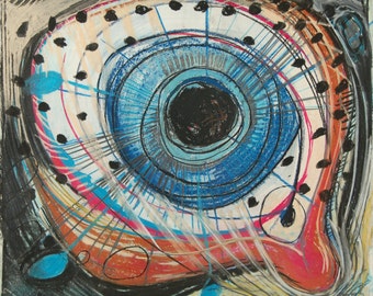 Calipers AKA eyeball, print of original drawing