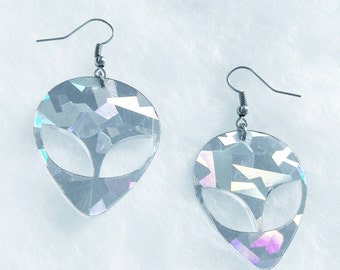 Holo Alien earrings