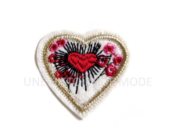 Patch Thermo heart to sew or iron 50 x 50 mm - applique heart