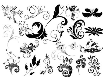 Ornament Svg, Ornament Clipart, Divider Silhouette, Flourish Svg File, Flourish ornament, Ornament Bundle, Ornament cricut Buy 2 Get 1 FREE