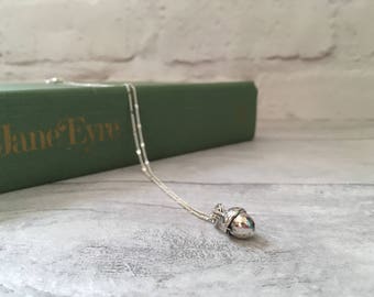 Acorn necklace, acorn pendant, layered necklace, pinecone necklace, layering necklace, nature inspired, woodland jewellery, charm necklace