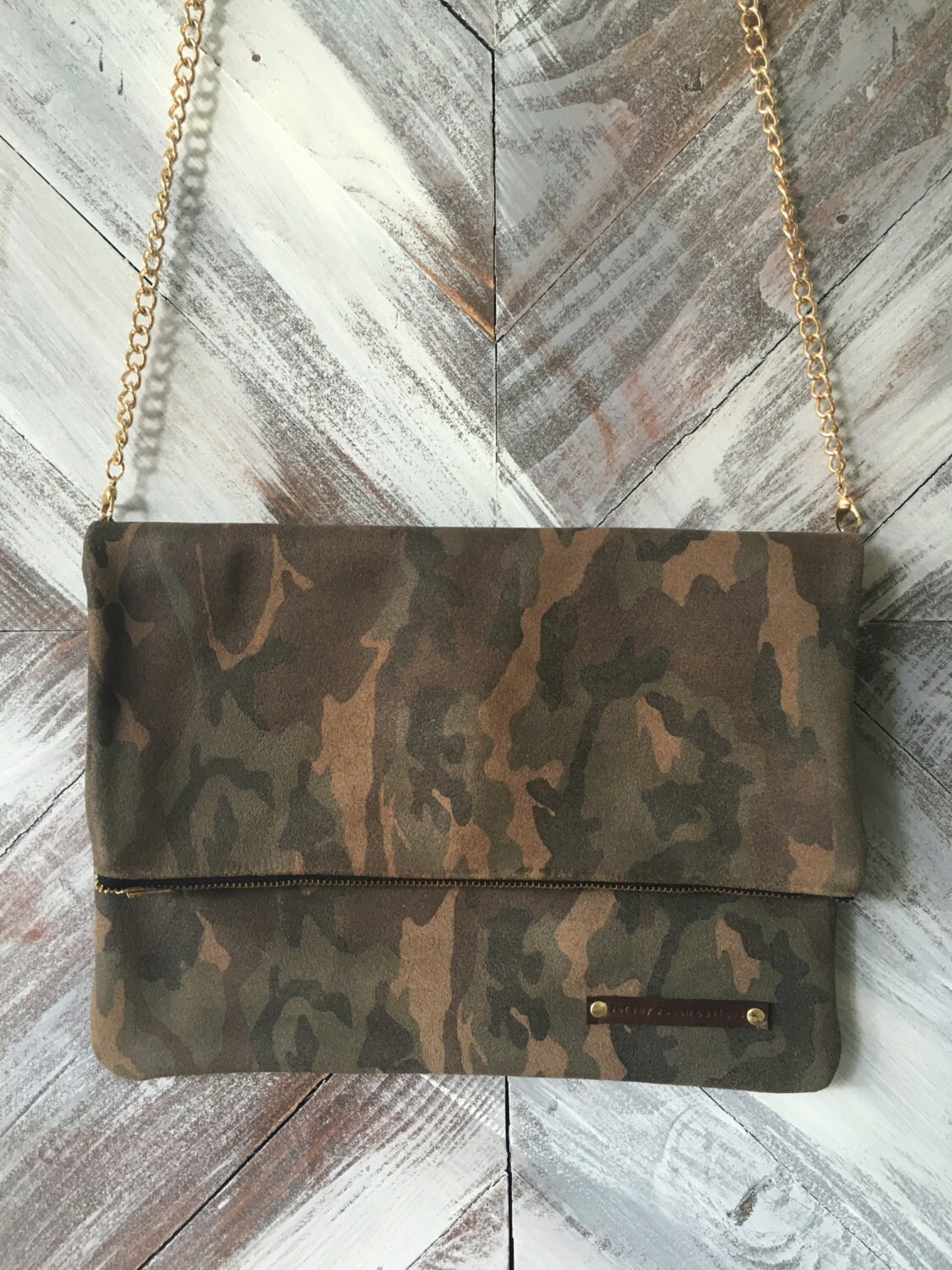 Kennedy Crossbody Clutch Camo Clutch Leather Clutch Leather