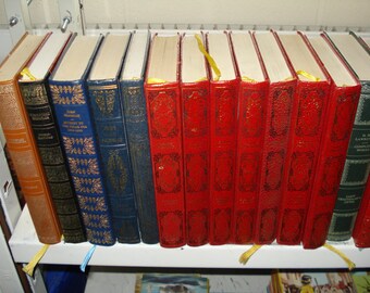 Set of 30 Vinyl covered books by Heron Books. Mixed colours & authors