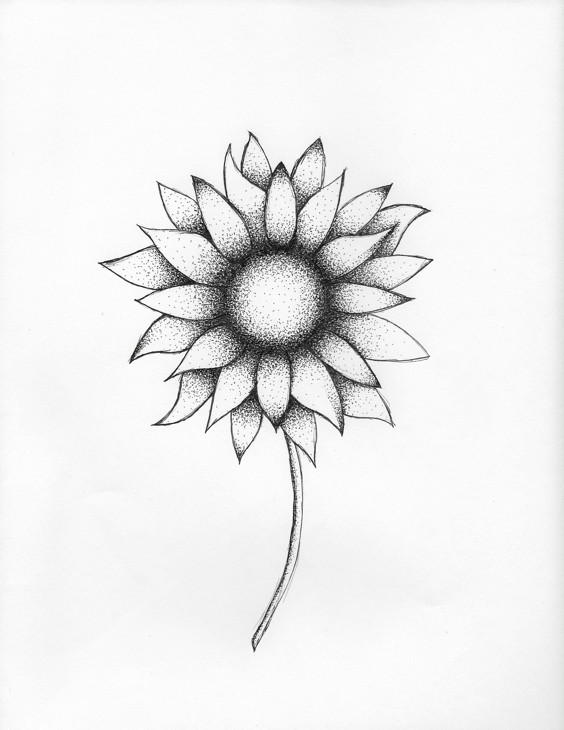 Sunflower Dot Art