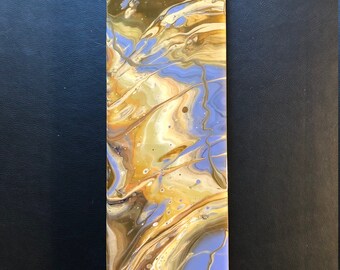 18"x5.5"-Resin Painting on Wood Panel