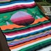 Vintage Mexican blanket, throw ,fringe, sunset, throw, cottage, beach house, festival blanket, cottage, boho decor, serape