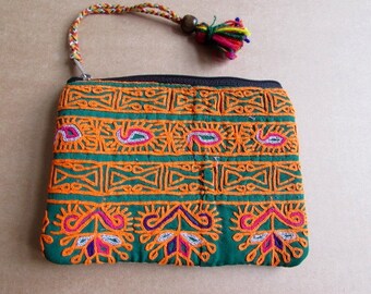 Banjara Wallet, Coin Purse, Handmade, Vintage Boho Purse Tribal Clutch Bag. Free UK Shipping B5
