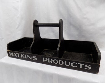 Watkins Gold Medal Vanilla Products Wooden Carrying Display Tray Vintage Sign, Wood Tray, Rustic, Farmhouse Decor