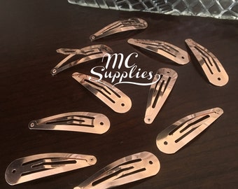 10 pcs,2" Snap clips,blank snap clips,rose gold snap clip,small snap clip,baby snaps clip,metal snap clip,silver snap clip,silver snap clips