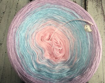 Cotton Candy Gradient Yarn Cake