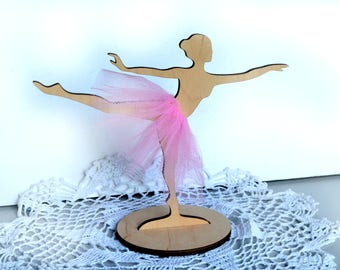 Wood Ring holder, jewelry organizer, Ballerina figure, Ballet Dancer, Ring jewelry Dish, girls bedroom decor, dance ornament