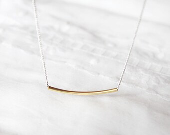 CYBER Monday Sale- Simple thin TUBE Necklace - Layering TUBE Necklace- S2352-1