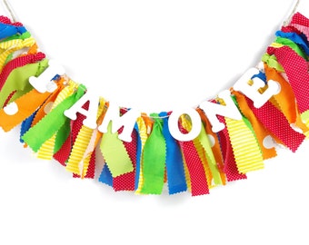 Carnival or Caterpillar Birthday Banner - Rainbow Birthday - Photoshoot Prop - Garland First Birthday Party Decor