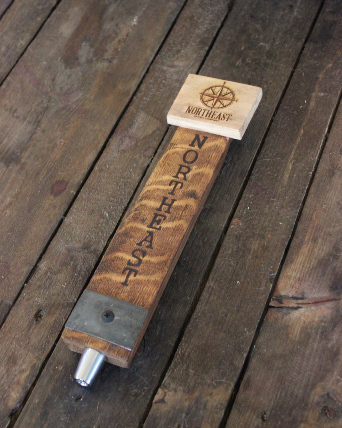 Custom Engraved Whiskey Barrel Stave Beer Tap Handle Prototpe