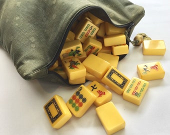Mahjong Tile Bag ~ Olive Green ~ Mah Jongg