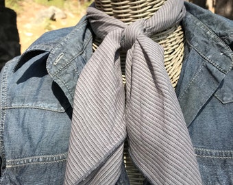 Gray Stripe Cowboy Scarf