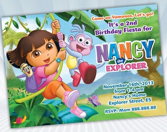 Dora Birthday Invitation