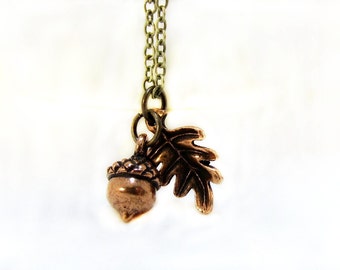 Acorn And Oak Leaf Necklace