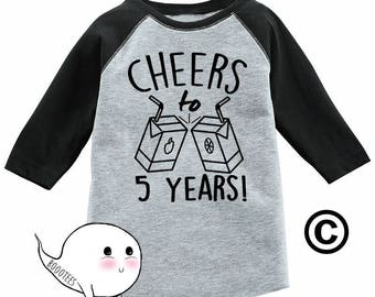 5th Birthday Shirt Adults Kids Toddler T-Shirt T Tee Fifth Bday Turning Five 5 Years Old Nephew Son Daughter Birthday Party Favors Girl Boy