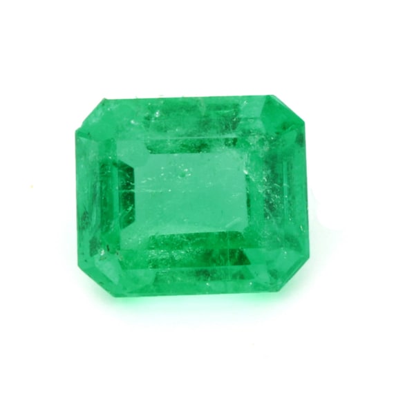 Emerald Colombian Columbian natural 0.90 ct faceted step