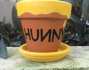 Hunny pot hand painted flower pot